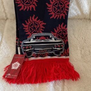 Supernatural Culturefly Baby Impala Road So Far Scarf Black Red NWT